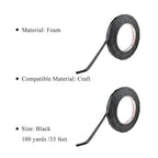 HAHIYO Black 0.5Inch Wide Floral Tape Waterproof Florist Tape Flower Wrap Adhesive Waterproof Decorative Tape for Bouquet Stem Wrapping Flower Arranging and Floral Craft, 2Rolls 200Feet/66Yard Total