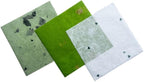 50 Sheets 6 x 6 Inches Natural Fiber Mulberry paper Sheets Square Origami Paper Arts Folding Craft, Decoration Paper, Square Folding Paper for DIY Crafts (Mixed Green Rice Straw etc.,,, 6 x 6)