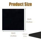4 Pieces Anti Vibration Pads 1/8 in Thick X 6 in X 6 in, Neoprene Rubber Pads, Hard Rubber Block for Anti-Slip, Shock Absorption, Protection