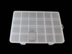 4packs Plastic Organizer Box 24 Grids Clear Storage Container Jewelry Box with Fixed Dividers for Beads Art DIY Crafts Jewelry Fishing Tackles (4pcs 24 Grids Box)