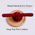 Wrist Pin Cushion Pincushions Needlework DIY Handcraft Needles Holder for Sewing and Quilting Pop Snap Ring with 1 Elastic Strap Finger Ring Pincushions Pumpkin ShapedShaped