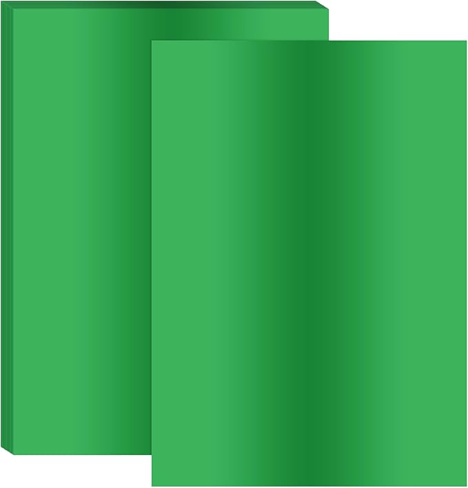 PATIKIL 11.7x8.3" Hot Stamping Foil Paper Sheet, 20 Sheets A4 Heat Transfer Hot Stamping Paper Foil for Leather DIY Logo Decor Craft Gift Package Scrapbook Card, Green
