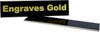 Blank Metal Plates for Laser Engraving - 4 Pack | Aluminum Sheets 0.020" Thick | CO2, Diode, Fiber Laser Compatible | Multiple Sizes & Colors (Black (engraves gold), 1x6.25 inch)