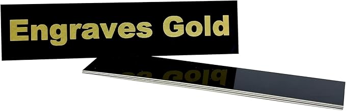 Blank Metal Plates for Laser Engraving - 4 Pack | Aluminum Sheets 0.020" Thick | CO2, Diode, Fiber Laser Compatible | Multiple Sizes & Colors (Black (engraves gold), 1x2 inch)