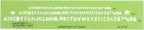 Pacific Arc Modern Bold Lettering Template Guide, with 1/8 to 1/4 Inch Letters