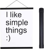 Artmag Magnetic Poster Hanger Frame, 17x22 17x24 17x31 Light Wood Wooden Magnet Canvas Artwork Print Poster Hangers Frames Hanging Kit (Black, 17")