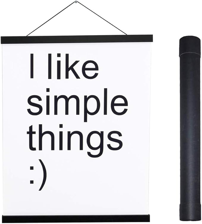 Artmag Magnetic Poster Hanger Frame, 12x18 12x16 12x24 Light Wood Wooden Magnet Canvas Artwork Print Poster Hangers Frames Hanging Kit (Black, 12")
