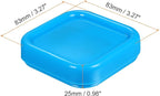 HARFINGTON Magnetic Pin Cushion Square Plastic Magnetic Sewing Pin Holder Storage Case Needle Cushion Tool for Sewing DIY Projects, Light Blue