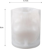 Skull Head Candle Mold - Resin Casting Silicone Molds for Home Decor & Candle Making Wave Spiral Mold