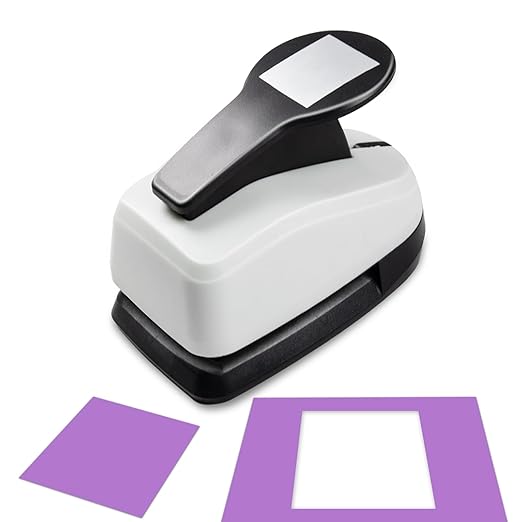Square Punches for Paper Crafts 0.7 inch Square Hole Punch Squares Paper Punches for Crafting SquarePunch Cutter Squares Shape Hole Puncher for Scrapbooking Card Making DIY Project