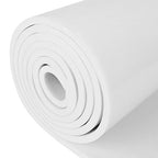 Sponge Neoprene Foam Rubber Sheet with Adhesive, 12 in x 81 in x 1/4 in Multi-Function Soundproof High Density Waterproof Rubber Mat, Perfect Cosplay Easy Cut DIY Neoprene Padding Roll - White