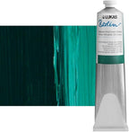Lukas Berlin Pro Artists Water Mixable Oil Paint 200 ml Tube Viridian Hue, Water Soluble, Lightfast Pigments, Quick Drying, Easy Clean-Up, Eco-Friendly, Professional Quality, 40 Color Range
