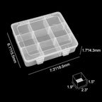 9 Grids Plastic Storage Compartment Organizer Container with Adjustable Dividers for Crafts, Earrings, Screws, Nail, Pins and More (1)