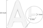 Letter Board Letters Only,698 PRE-Cut Characters (3/4 Inch,White) with Sorting Tray,Felt Letter Board Letters (Choice D)