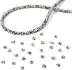 Natural Dalmatian Disk Stone Beads 4x2mm 160pcs Rondelle Loose Semi Gemstone Beads for Jewelry Making Design