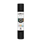 TECKWRAP Black Glitter Vinyl Permanent – Shimmer Vinyl Adhesive Vinyl Roll 1ft x 5ft, Glitter Black Vinyl for DIY Crafts Designs