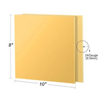 2 Pcs Brass Sheet, 8" x 10", 24 Gauge(0.5mm) Thickness, No Scratches, Film Attached Brass Plates