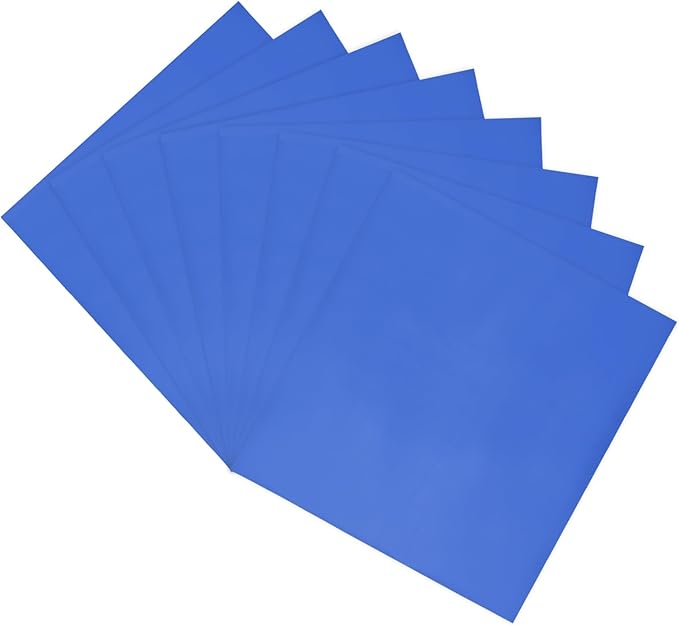 MECCANIXITY 50 Pack Toner Reactive Foil ,Deco Foil Transfer Sheets 8.5"x11" A4 Hot Foil Paper for Laser Printer Scrapbooking Heat Transfer DIY Craft,Deep Blue