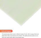 MECCANIXITY 2 Pcs Stained Glass Sheet Mosaic Tile 7.9 Inch x 5.9 Inch Rose Red Stained Glass Sheets for Crafts DIY Art Project