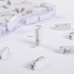 Natural White Turquoise Rectangle Tube Beads 4x13mm 38cm/str Loose Semi Gemstone Stone Beads for Making Bracelets Necklace Earrings