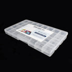 32 Grids Clear Plastic Organizer Box, Craft Storage Container for Beads Organizer, Art DIY, Crafts Jewelry Storage, Fishing Tackles, Rock Collection, 1 Pack