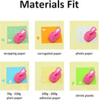 Craft Lever Punch DIY Handmade Craft Punch Paper Punch for Festival and Greeting Card Making Ten Shapes Choices (White 0.7X0.7inch square-1inch Circle-0.75inch Triangle)