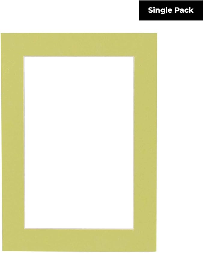 Poster Palooza 8x10 Mat Bevel Cut for 5x8 Photos - Acid Free Pistachio Green Precut Matboard - For Pictures, Photos, Framing - 4-ply Thickness
