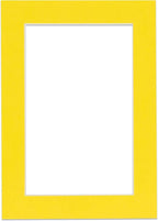5x7 Mat for 8.5x11 Frame - Precut Mat Board Acid-Free Show Kit with Backing Board, and Clear Bags Yellow 5x7 Photo Matte Made to Fit a 8.5x11 Picture Frame Matboard for Framing, Pack of 1 Mat