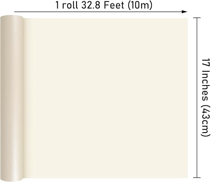 NESCCI Off white Matte Wrapping Paper,Solid Color Pearly-Lustre Paper-3 Roll,17 Inches X 32.8 Feet Per roll.Gift Wrapping Paper,Perfect for Wedding,Birthday, Christmas,DIY Bouquet