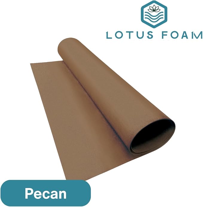 LotusFoam Large 3mm EVA Foam Sheet - 44"x 85" High Density Foam 130 kg/m3 for Cosplay, Costumes, Crafts, Flooring, Outdoor Use - 35 Colors (Pecan) - Pecan