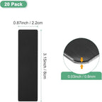 20-Pack Anodized Aluminium Laser Engraved Mount Metal Plate 3x1x0.03 Inch Engraver Blank Anodized Aluminum Sheets for DIY Laser Printing/Home/Office[Black]