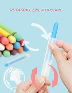 Non-toxic Dustless Chalk for Kids, Colored Sidewalk Chalk With Holder The Best Art Tool for Blackboard Kids Children Drawing Writing,12PCS