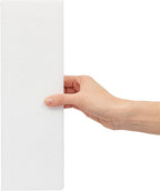 Juvale Foam Rectangle Blocks for Crafts - 12 in x 4 in x 1 in, White, 12 Pack - Cuttable & Paintable for Diorama Foam Boards & Sheets, Model Making & School Projects