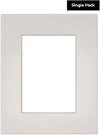 8.5x11 Mat Bevel Cut for 7x9 Photos - Acid Free Golf Ball Texture Precut Matboard - For Pictures, Photos, Framing - 4-ply Thickness