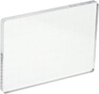 PATIKIL 5" x 3.5" Acrylic Stamp Block, Clear Stamping Block with Grid Lines Decorative Mounting Blocks Square for Scrapbooking DIY Crafts Card Making