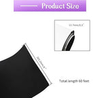 Closed Cell Neoprene Foam Rubber Sheet with Adhesive - 60 x 8 x 1/2 Inch Multi-Function Insulation, Soundproofing, and Weatherproof Foam Padding Easy Cut DIY,Black