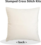 Fanxvivy Stamped Cross Stitch Kits for Adults Beginners Pillow Needlepoint Kit with Embroidery Pattern Needlework Kit Prestamped Stitches Kit 11CT Cross Stitching-Succulents 18x18 inch
