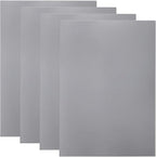 4 Pack Rubber Stamp Sheets, 2.6 mm (0.1 inch) A4 Size Light Gray Rubber Pads, Soft Rubbers Mat for Engraving Machine Cutter, Laser Rubbers Carving Blocks Material to Making Custom Stamps