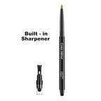 Smudge Proof Eyeliner, Waterproof Retractable Eye liner with Brush, Matte and Shimmer Eyeliner Pencil, Creamy Texture, Long lasting & Smooth(15 Wheatgrass Matte)