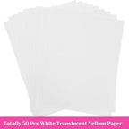 Vellum Paper, Cridoz 50 Sheets Vellum Transparent Paper 8.5 x 11 Inches Translucent Clear Paper for Printing Sketching Tracing Drawing Animation Wedding Invitations