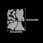 Lapoo Festivals Metal Cutting Die for Scrapbooking - Durable, Cut Stencils for DIY Scrapbook Photo Album Decorative Paper Card, Card Making Supplies, Embossing (Three Polar Bears 4.9 x 4 in)
