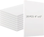 ZOENHOU 20 Pcs 4" x 6" White Rubber Carving Blocks, Soft Rubber Crafts Rubber Stamping Blanks, Linoleum Blocks for Printmaking