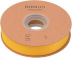 Double Side Satin Ribbon, Continuous 20 Yards,Use for Craft Bows Bouquet, Gift Wrapping, Wedding Decoration, Floral Arrangement (Yellow, 4/5 inch)
