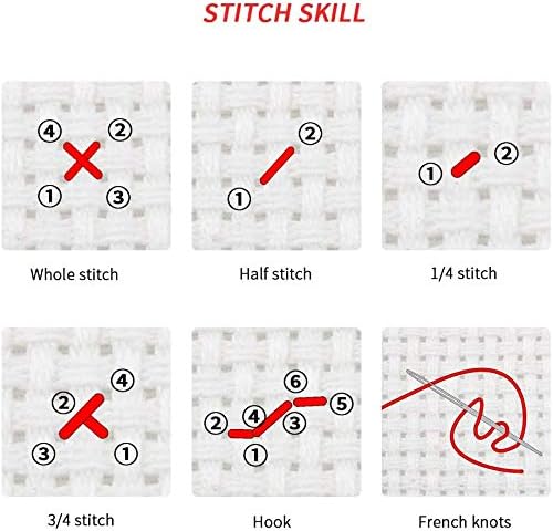 Funchey Stamped Cross Stitch Kits, DIY Cross Stitch Pattern for Adults Beginners Needlepoint Kits Embroidery Kit Arts and Crafts 11CT-Autumn Outing for Couples 16x20 inch