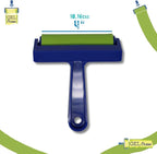 Gel Press Rubber Brayer - for printmaking, Scrapbooking, Paper Crafts, Home Decor & More - 4 Inches, Blue & Green