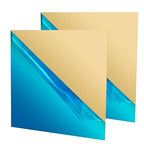 2 Pcs Brass Sheet, 6" x 6", 24 Gauge(0.5mm) Thickness, No Scratches, Film Attached Brass Plates