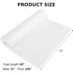 Sponge Neoprene Foam Rubber Sheet with Adhesive, 12 in x 60 in x 1/16 in Multi-Function Soundproof High Density Waterproof Rubber Mat, Perfect Cosplay Easy Cut DIY Neoprene Padding Roll - White