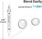 6pcs Colorless Alcohol Markers Set, Blender Blending Clear Markers Dual Tips Art Drawing Sketched Double Tipped for Adults Kids (Colorless)