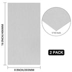 2Pack 6061 T651 Aluminum Sheet Metal 8 x 16 x 1/16 (0.06”) Inch Flat Plain Aluminum Plate Covered with Protective Film, Heat Treatable Rectangle 1.5mm Aluminum Metal Plate for Crafting, Industrial