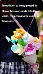 Science Craft Kit: Color Mixing & Dyeing Paper Flower Bouquet for Adults, Teens & Kids 8-12. Handmade Craft for Women's Group Activities & Stem Family Fun, Gift for Birthday Christmas, (Green Florist)